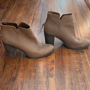BP Brown Leather Ankle Booties